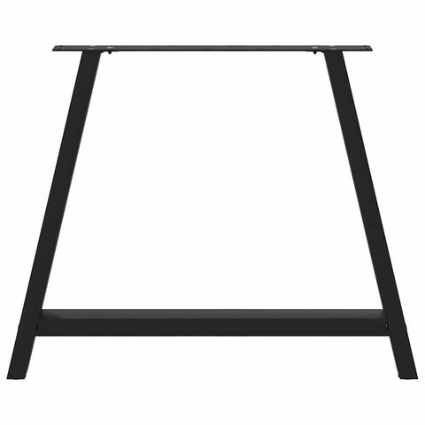 vidaXL Dining Table Legs A-Shaped 2 pcs Black 100x(72-73) cm Steel
