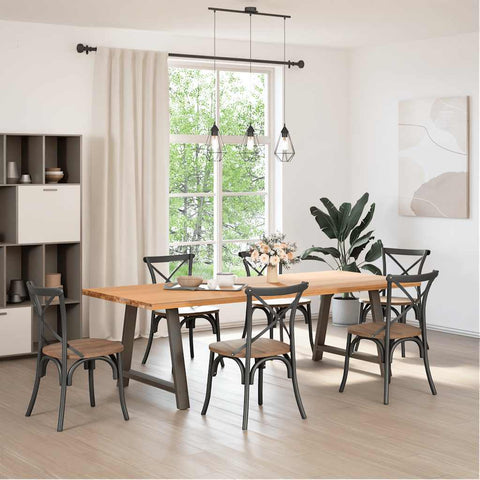 vidaXL Coffee Table Legs A-Shaped 2 pcs 100x(72-73) cm Steel