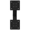 vidaXL Coffee Table Legs X-Shaped 2 pcs Black 30x(30-31) cm Steel