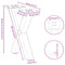 vidaXL Coffee Table Legs X-Shaped 2 pcs Black 30x(30-31) cm Steel