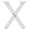 vidaXL Coffee Table Legs X-Shaped 2 pcs White 30x(30-31) cm Steel