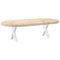 vidaXL Coffee Table Legs X-Shaped 2 pcs White 30x(30-31) cm Steel