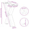 vidaXL Coffee Table Legs X-Shaped 2 pcs White 30x(30-31) cm Steel