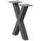 vidaXL Coffee Table Legs X-Shaped 2 pcs Anthracite 30x(30-31) cm Steel