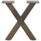 vidaXL Coffee Table Legs X-Shaped 2 pcs Natural Steel 30x(30-31) cm Steel