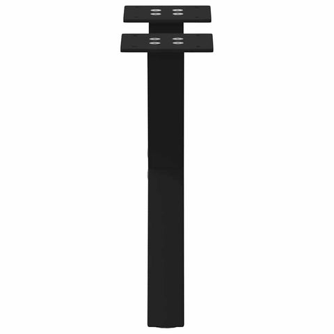 vidaXL Coffee Table Legs X-Shaped 2 pcs Black 37x(30-31) cm Steel