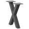 vidaXL Coffee Table Legs X-Shaped 2 pcs Anthracite 37x(30-31) cm Steel