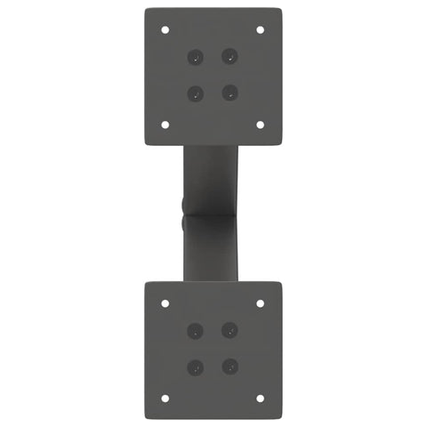 vidaXL Coffee Table Legs X-Shaped 2 pcs Anthracite 37x(30-31) cm Steel
