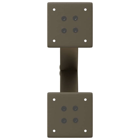 vidaXL Coffee Table Legs X-Shaped 2 pcs Natural Steel 37x(30-31) cm Steel