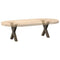 vidaXL Coffee Table Legs X-Shaped 2 pcs Natural Steel 37x(30-31) cm Steel