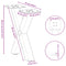 vidaXL Coffee Table Legs X-Shaped 2 pcs Natural Steel 37x(30-31) cm Steel