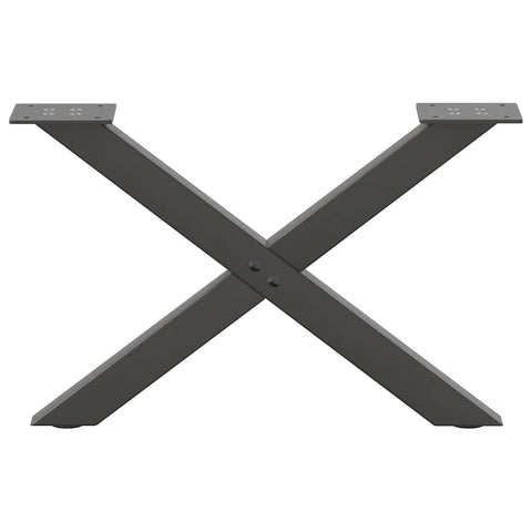 vidaXL Coffee Table Legs X-Shaped 2 pcs Anthracite 50x(30-31) cm Steel
