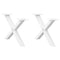 vidaXL Coffee Table Legs X-Shaped 2 pcs White 60x(30-31) cm Steel
