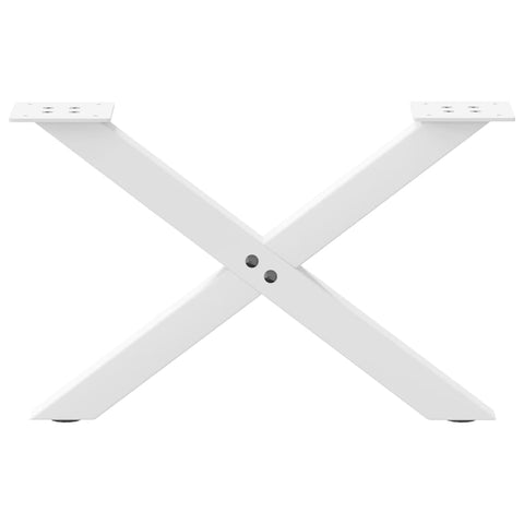 vidaXL Coffee Table Legs X-Shaped 2 pcs White 60x(30-31) cm Steel
