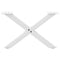 vidaXL Coffee Table Legs X-Shaped 2 pcs White 60x(30-31) cm Steel