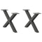 vidaXL Coffee Table Legs X-Shaped 2 pcs Anthracite 60x(30-31) cm Steel