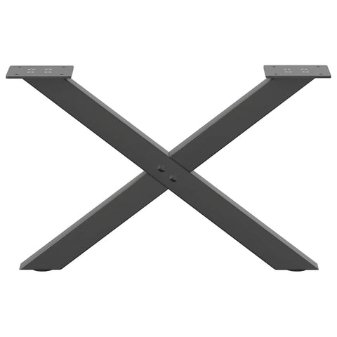 vidaXL Coffee Table Legs X-Shaped 2 pcs Anthracite 60x(30-31) cm Steel