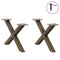 vidaXL Coffee Table Legs X-Shaped 2 pcs Natural Steel 60x(30-31) cm Steel