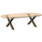 vidaXL Coffee Table Legs X-Shaped 2 pcs Natural Steel 60x(30-31) cm Steel