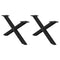vidaXL Coffee Table Legs X-Shaped 2 pcs Black 70x(30-31) cm Steel