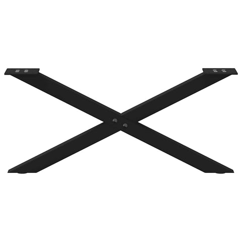 vidaXL Coffee Table Legs X-Shaped 2 pcs Black 70x(30-31) cm Steel