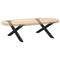 vidaXL Coffee Table Legs X-Shaped 2 pcs Black 70x(30-31) cm Steel