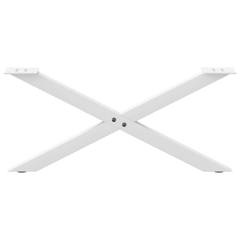 vidaXL Coffee Table Legs X-Shaped 2 pcs White 70x(30-31) cm Steel