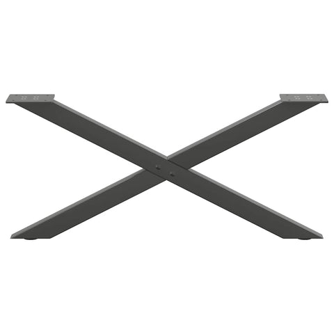 vidaXL Coffee Table Legs X-Shaped 2 pcs Anthracite 70x(30-31) cm Steel