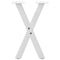 vidaXL Coffee Table Legs X-Shaped 2 pcs White 28x(42-43) cm Steel