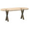 vidaXL Coffee Table Legs X-Shaped 2 pcs Natural Steel 28x(42-43) cm Steel