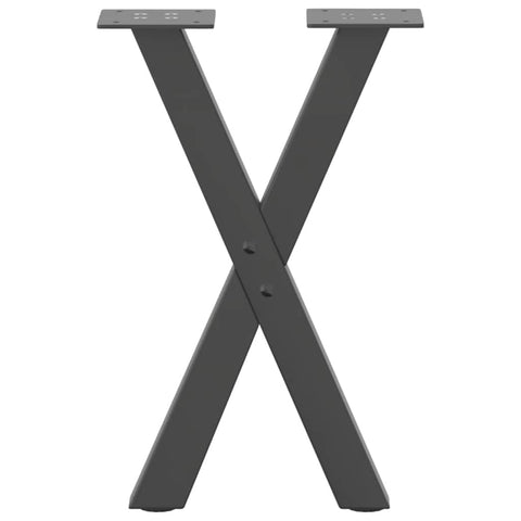 vidaXL Coffee Table Legs X-Shaped 2 pcs Anthracite 38x(42-43) cm Steel