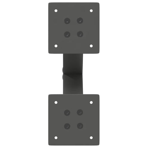vidaXL Coffee Table Legs X-Shaped 2 pcs Anthracite 38x(42-43) cm Steel