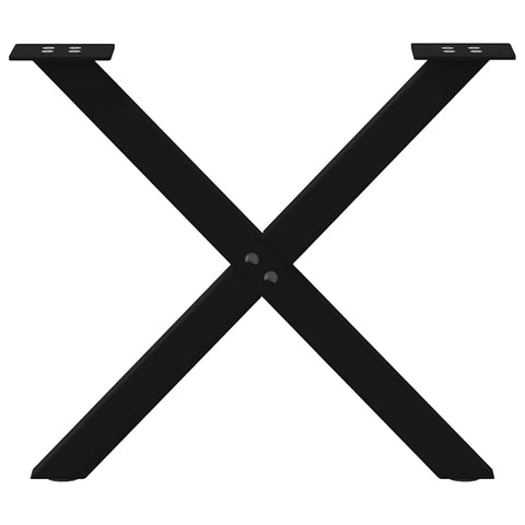vidaXL Coffee Table Legs X-Shaped 2 pcs Black 50x(42-43) cm Steel
