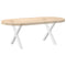 vidaXL Coffee Table Legs X-Shaped 2 pcs White 50x(42-43) cm Steel