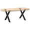 vidaXL Coffee Table Legs X-Shaped 2 pcs Black 60x(42-43) cm Steel