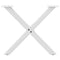 vidaXL Coffee Table Legs X-Shaped 2 pcs White 60x(42-43) cm Steel