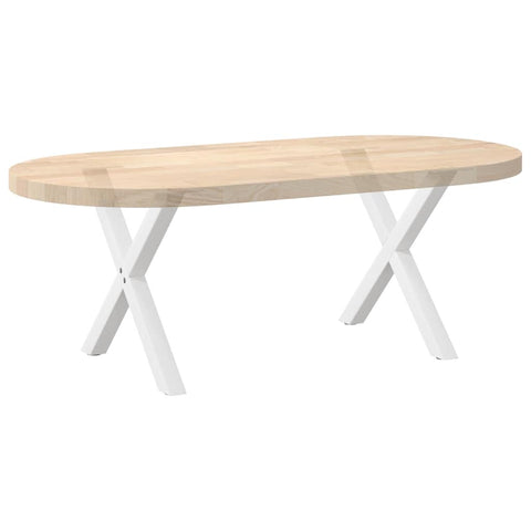 vidaXL Coffee Table Legs X-Shaped 2 pcs White 60x(42-43) cm Steel