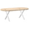 vidaXL Coffee Table Legs X-Shaped 2 pcs White 60x(42-43) cm Steel