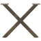 vidaXL Coffee Table Legs X-Shaped 2 pcs Natural Steel 60x(42-43) cm Steel