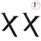 vidaXL Coffee Table Legs X-Shaped 2 pcs Black 70x(42-43) cm Steel