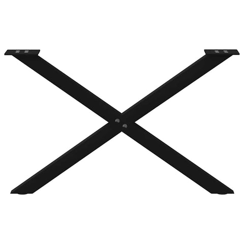 vidaXL Coffee Table Legs X-Shaped 2 pcs Black 70x(42-43) cm Steel