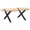 vidaXL Coffee Table Legs X-Shaped 2 pcs Black 70x(42-43) cm Steel