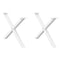 vidaXL Coffee Table Legs X-Shaped 2 pcs White 70x(42-43) cm Steel
