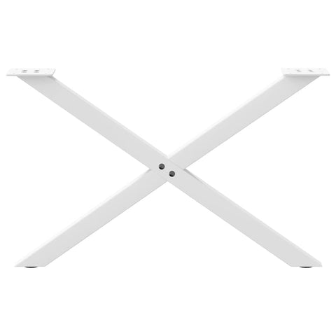 vidaXL Coffee Table Legs X-Shaped 2 pcs White 70x(42-43) cm Steel
