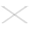 vidaXL Coffee Table Legs X-Shaped 2 pcs White 70x(42-43) cm Steel