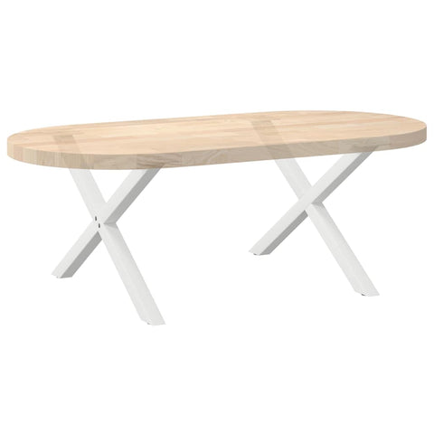 vidaXL Coffee Table Legs X-Shaped 2 pcs White 70x(42-43) cm Steel