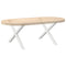 vidaXL Coffee Table Legs X-Shaped 2 pcs White 70x(42-43) cm Steel