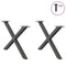vidaXL Coffee Table Legs X-Shaped 2 pcs Anthracite 70x(42-43) cm Steel