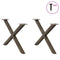 vidaXL Coffee Table Legs X-Shaped 2 pcs Natural Steel 70x(42-43) cm Steel