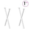 vidaXL Dining Table Legs X-Shaped 2 pcs White 50x(72-73) cm Steel